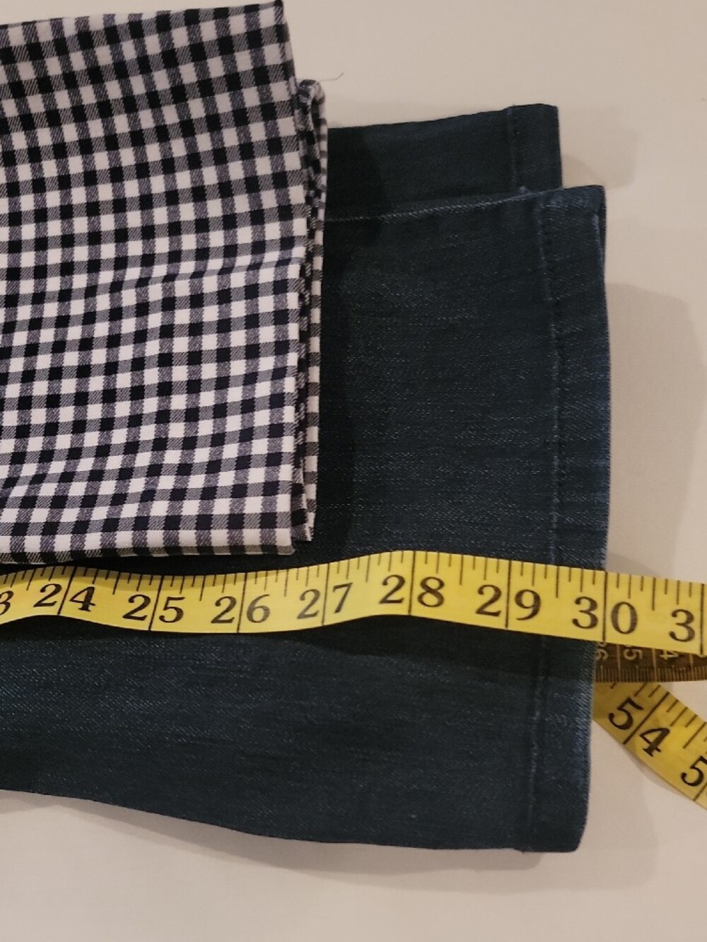 Chicos Dark Denim Pants -checked Black/navy Women's Classic Stretch Trousers. 2 - Picture 8 of 8